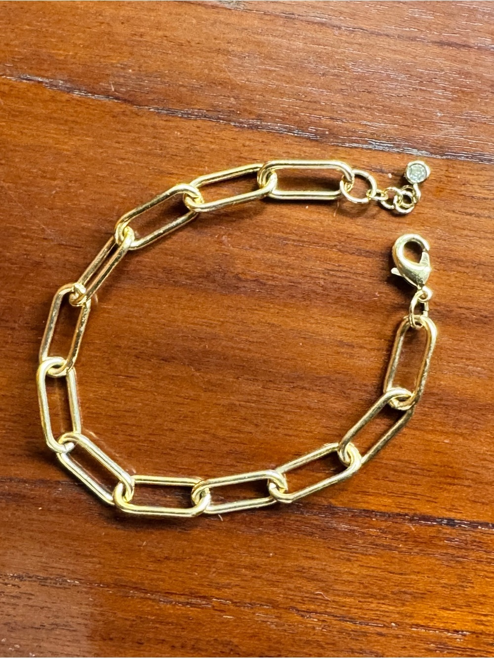 Gold tone Paperclip Chain Bracelet - Women Jewelry